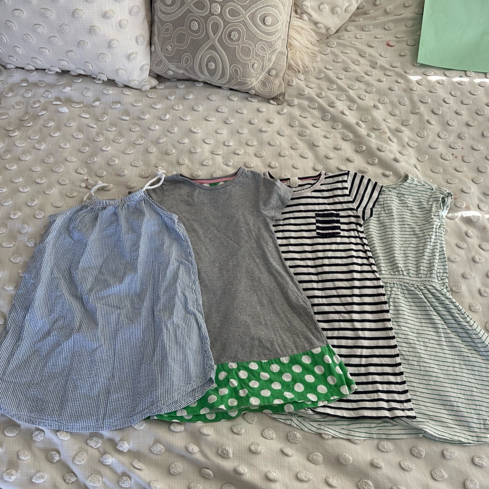 4 lot dresses. Size 6-7. Biden, Crewcuts, H&M
